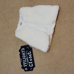 Starting Out Faux Fur Vest 6 Month White Baby Girl